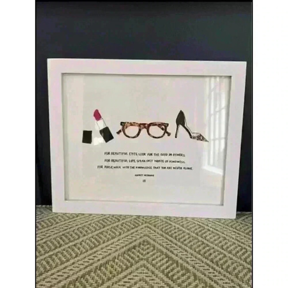 Other - Framed Evelyn Henson Art Print With Audrey Hepburn Quote